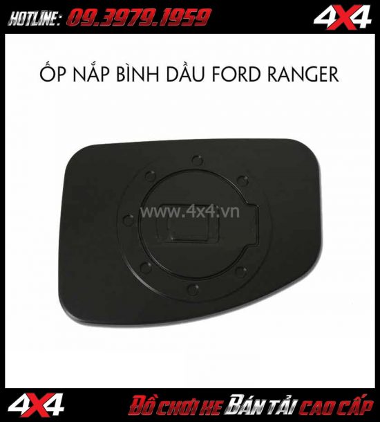 Ốp nắp bình dầu màu đen cho xe bán tải Ford Ranger