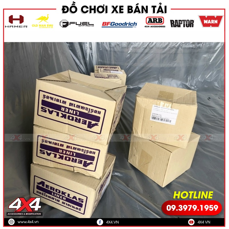 Linh kiện kèm theo của lót thùng Aeroklas dành cho xe bán tải Ford Ranger Linh kiện kèm theo của lót thùng Aeroklas dành cho xe bán tải Ford Ranger