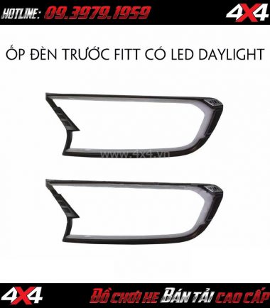 Hình ảnh Ốp đèn pha có đèn led Fitt dành cho xe bán tải Ford Ranger 2019